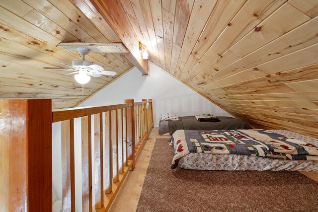 72 Giefer Creek Rd, Essex, MT 59916 - bedroom with wooden ceiling and vaulted ceiling
