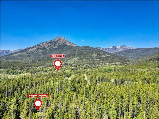 72 Giefer Creek Rd, Essex, MT 59916 - view of mountain backdrop featuring a heavily wooded area
