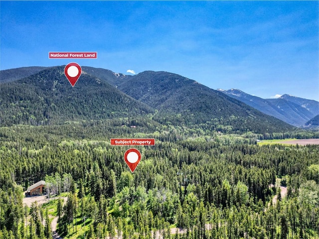 72 Giefer Creek Rd, Essex, MT 59916 - mountain view with a heavily wooded area