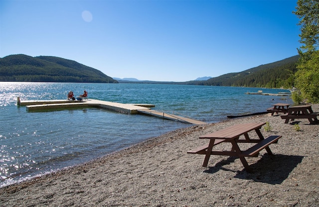 24 Alder Way Unit 3B, Whitefish, MT 59937 - dock area featuring a water and mountain view
