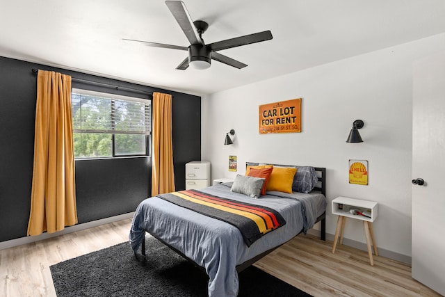 223 12th St N, Great Falls, MT 59401 - bedroom featuring light wood finished floors and a ceiling fan