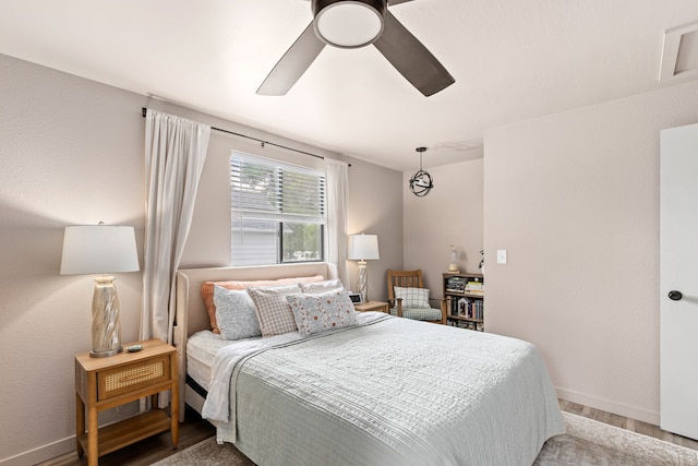 223 12th St N, Great Falls, MT 59401 - bedroom featuring wood finished floors and a ceiling fan
