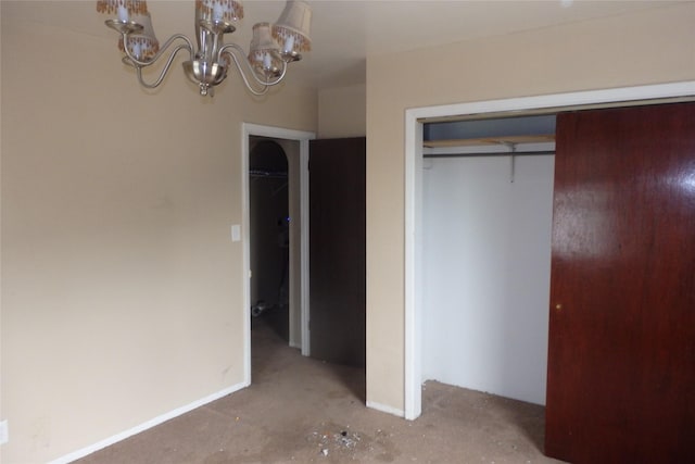 17 Crane Ave, Stockett, MT 59480 - unfurnished bedroom with a chandelier and a closet
