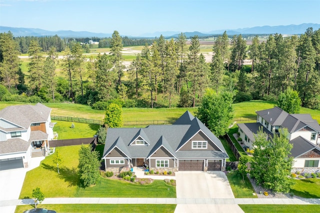 128 Antler Peak Ln, Kalispell, MT 59901 - view from above of property featuring a mountainous background