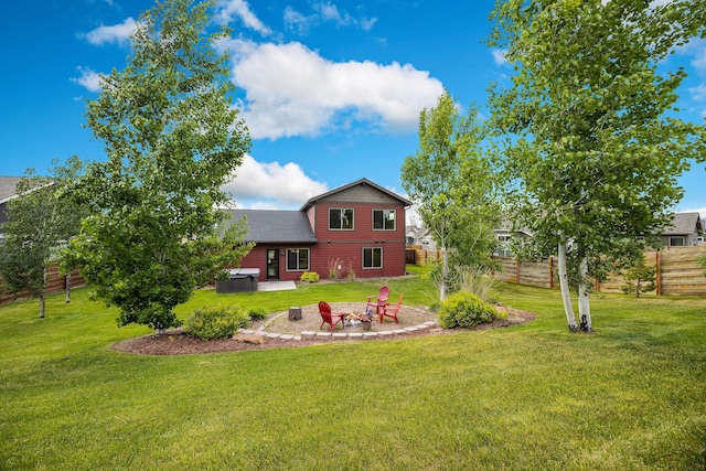 150 Swede Trl, Kalispell, MT 59901 - view of yard featuring a patio area and a fire pit