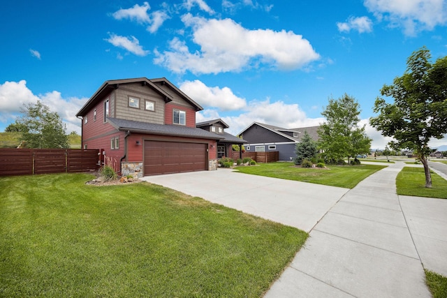 150 Swede Trl, Kalispell, MT 59901 - view of front facade featuring stone siding, concrete driveway, and a garage