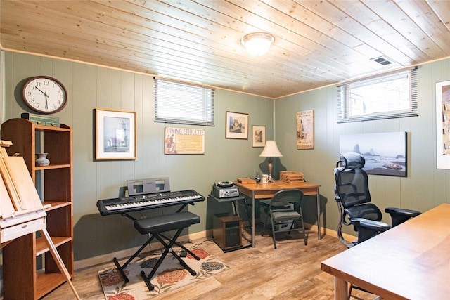2200 5th Ave, Helena, MT 59601 - office space with wood finished floors, wood ceiling, and wooden walls