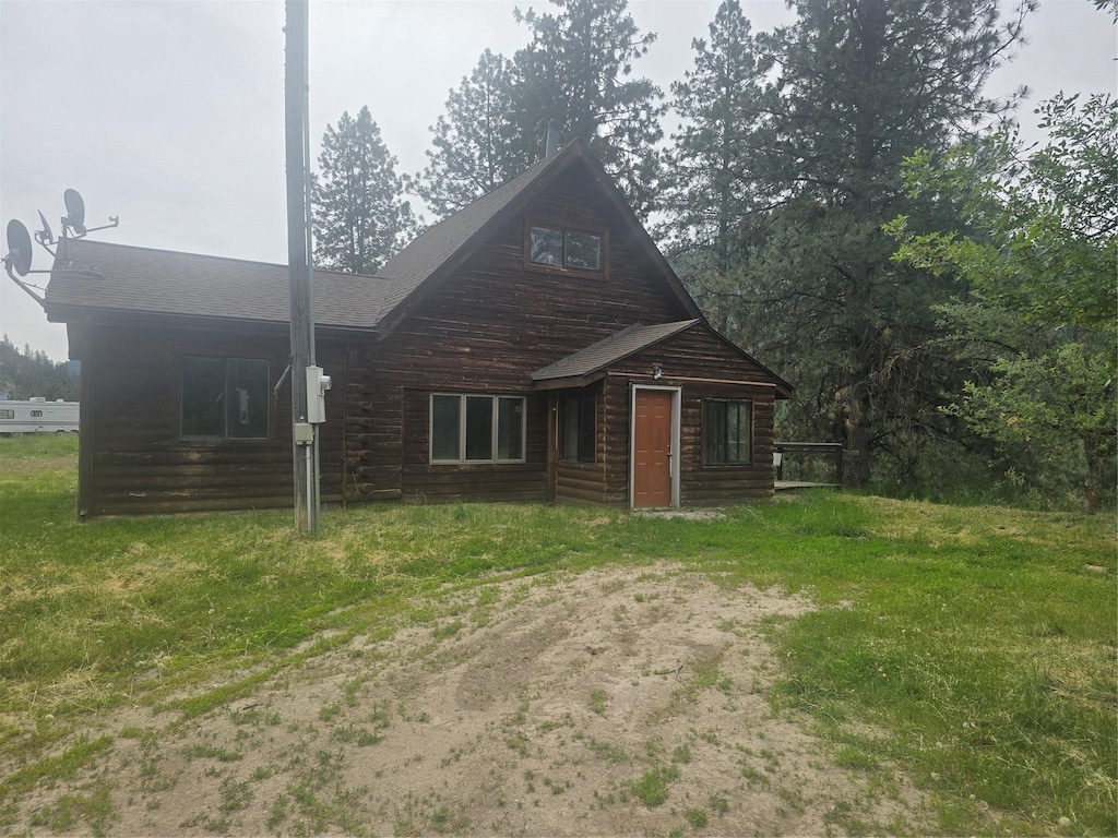 40 Larch Ln, Saint Regis, MT 59866 - log home featuring a front lawn