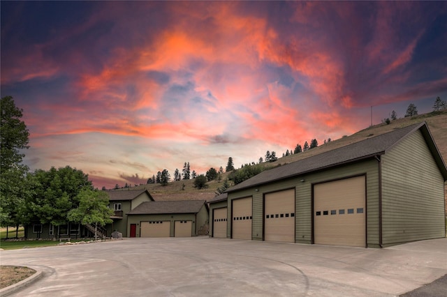 15660 Sara Jo Ln, Frenchtown, MT 59834 - view of garage at dusk