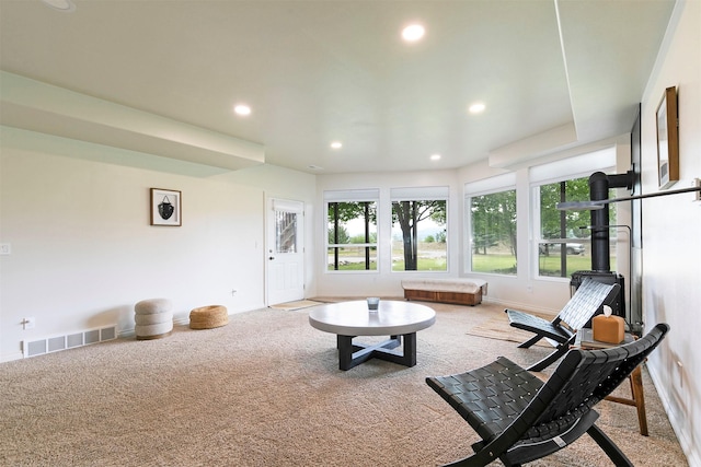 15660 Sara Jo Ln, Frenchtown, MT 59834 - carpeted living room featuring recessed lighting