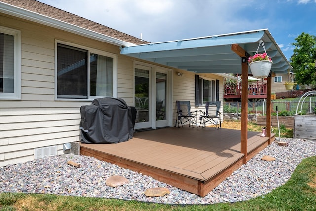 251 Grandview Way, Missoula, MT 59803 - wooden terrace featuring a grill