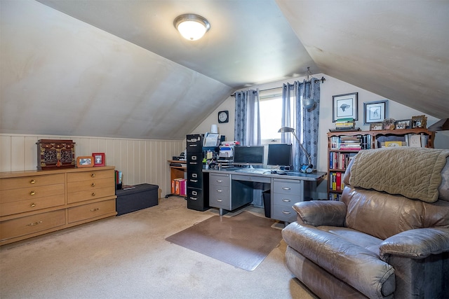 429 Pleasant Valley Rd, Marion, MT 59925 - office space featuring lofted ceiling and light colored carpet