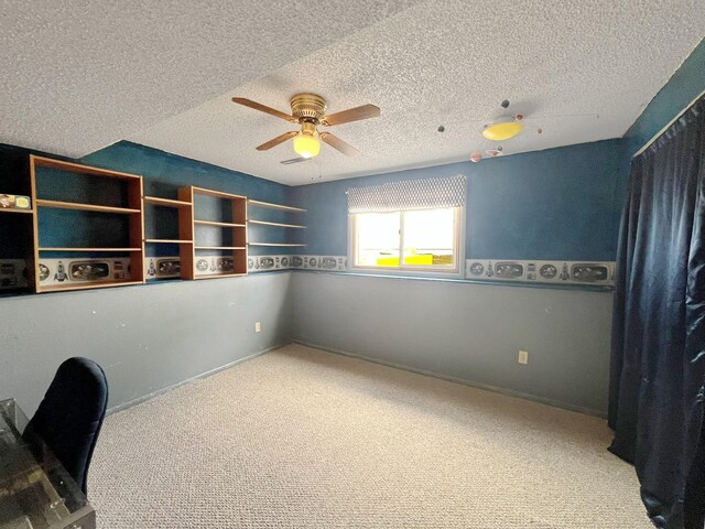 643 Madison Way, Great Falls, MT 59404 - unfurnished office featuring carpet flooring, ceiling fan, and a textured ceiling