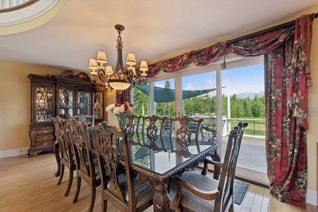 420 Little Creek Ln, Whitefish, MT 59937 - dining space featuring a chandelier and light wood-style floors