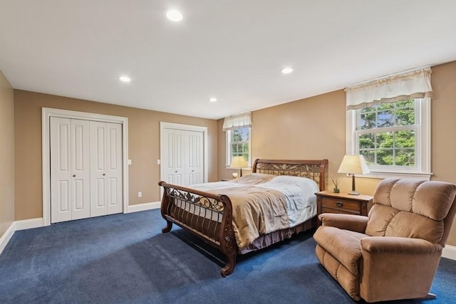 420 Little Creek Ln, Whitefish, MT 59937 - bedroom featuring carpet flooring, multiple closets, and recessed lighting