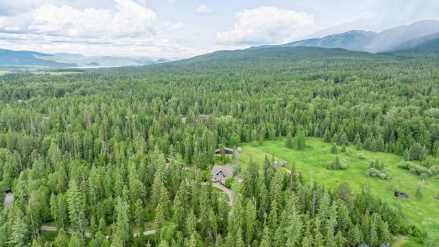 420 Little Creek Ln, Whitefish, MT 59937 - bird's eye view of a heavily wooded area and mountains