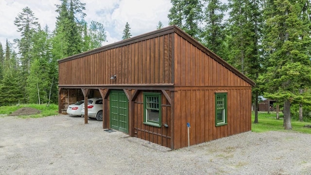 420 Little Creek Ln, Whitefish, MT 59937 - view of outdoor structure featuring driveway