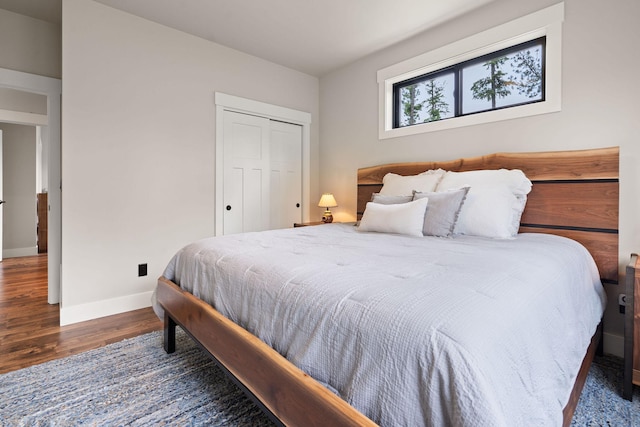 331 Deer Creek Rd, Somers, MT 59932 - bedroom with wood finished floors and a closet