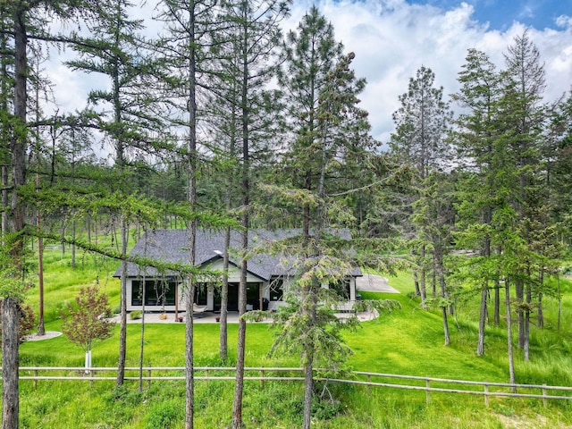331 Deer Creek Rd, Somers, MT 59932 - view of front of house with a front lawn