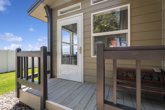 4786 Hereford Ln, Stevensville, MT 59870 - doorway to property featuring a deck