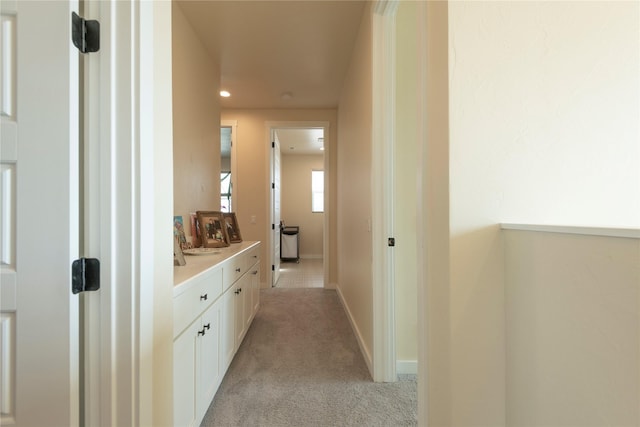 343 Meadow View Loop, East Helena, MT 59635 - hallway with light carpet and recessed lighting