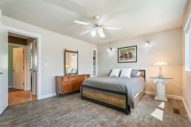 3782 E Riggs St, East Helena, MT 59635 - bedroom with wood finished floors and ceiling fan