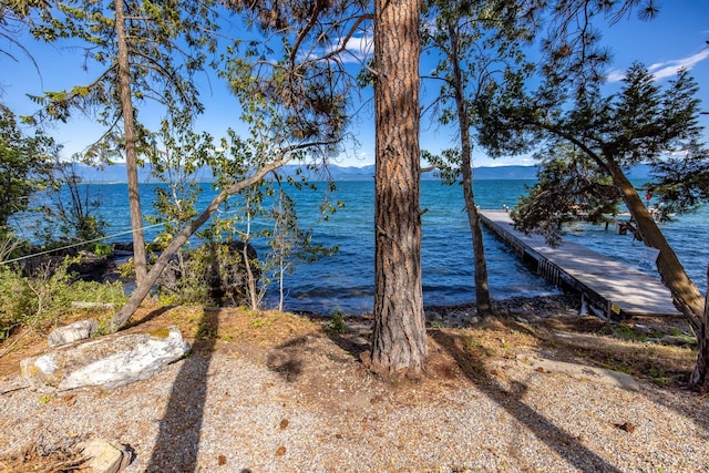 396 N Juniper Bay Rd Unit 15, Somers, MT 59932 - water view featuring a mountain backdrop