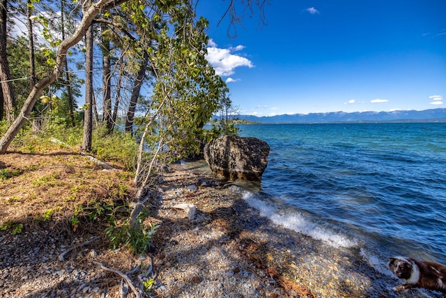 396 N Juniper Bay Rd Unit 15, Somers, MT 59932 - water view with a mountain backdrop