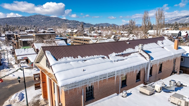300 2nd St E Unit 2, Whitefish, MT 59937 - snowy aerial view featuring a residential view and a mountain view