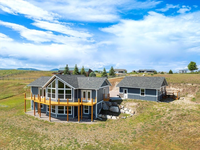 132 Skyview Ln, Polson, MT 59860 - rear view of property featuring a deck