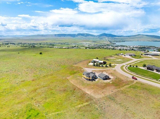132 Skyview Ln, Polson, MT 59860 - bird's eye view of a water and mountain view