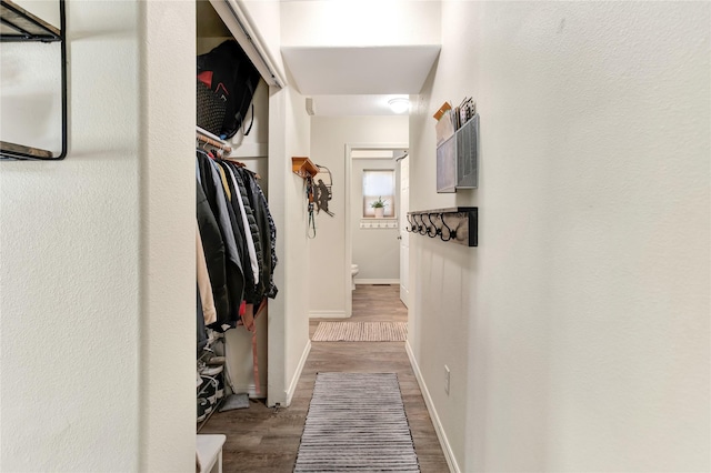1346 Lilly Ct, Missoula, MT 59802 - corridor with wood finished floors and baseboards