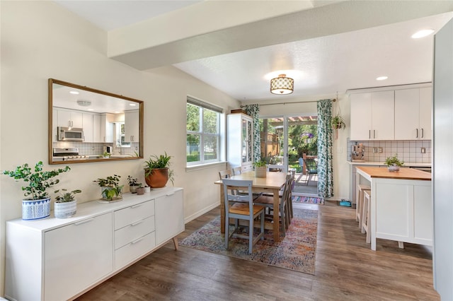1346 Lilly Ct, Missoula, MT 59802 - dining room featuring dark wood-style flooring and recessed lighting
