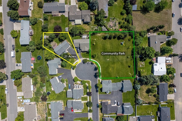 1346 Lilly Ct, Missoula, MT 59802 - aerial perspective of suburban area with property boundaries highlighted