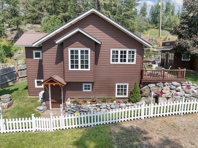 14980 Mt Highway 35, Bigfork, MT 59911 - view of front of home with a deck