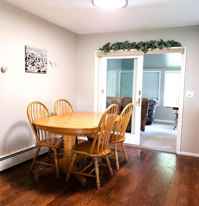 4400 Sierra Dr, Missoula, MT 59804 - dining room with dark wood-style flooring and baseboards