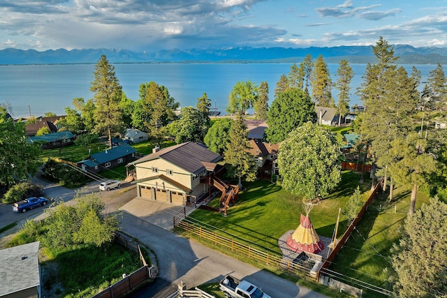 35AND33 Lakeside Ave, Lakeside, MT 59922 - bird's eye view of a water and mountain view