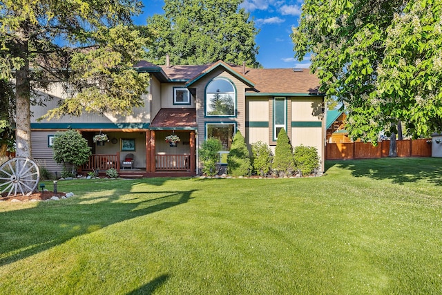 35AND33 Lakeside Ave, Lakeside, MT 59922 - rear view of house with covered porch