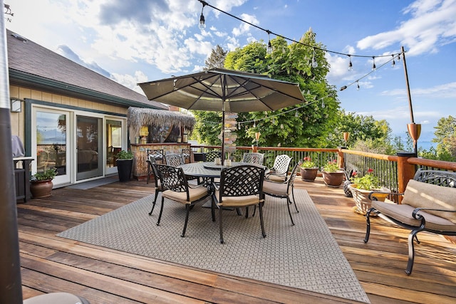 35AND33 Lakeside Ave, Lakeside, MT 59922 - deck featuring outdoor dining space