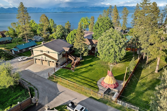 35AND33 Lakeside Ave, Lakeside, MT 59922 - aerial view of a water and mountain view
