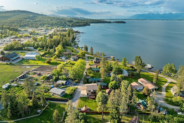 35AND33 Lakeside Ave, Lakeside, MT 59922 - aerial view of residential area with a water and mountain view