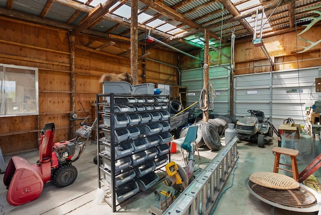 91 Denver Ave, Kalispell, MT 59901 - garage with wood walls