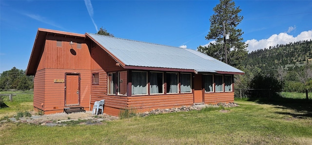 8325 Thunder Rd, Lincoln, MT 59639 - view of front of property with entry steps and a metal roof
