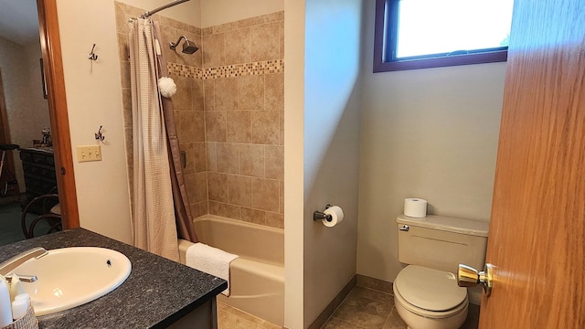122 Fairway Blvd, Kalispell, MT 59901 - full bath with vanity, shower / bathtub combination with curtain, and tile patterned floors