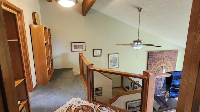 122 Fairway Blvd, Kalispell, MT 59901 - hall featuring an upstairs landing, carpet floors, and a textured ceiling