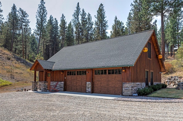 349 Harlan Creek Rd, Hamilton, MT 59840 - garage featuring driveway