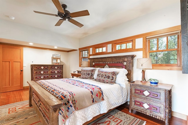 349 Harlan Creek Rd, Hamilton, MT 59840 - bedroom with wood finished floors and recessed lighting