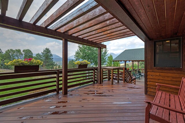 349 Harlan Creek Rd, Hamilton, MT 59840 - deck with a mountain view