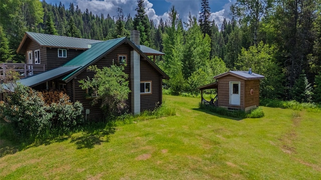 17 Twenty Peak Gulch Ln, Trout Creek, MT 59874 - view of green lawn featuring a view of trees
