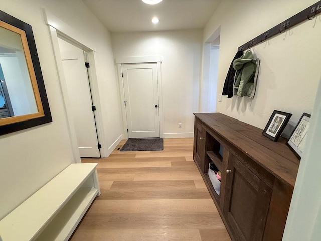 123 Owl Loop, Kalispell, MT 59901 - mudroom with light wood-style flooring and recessed lighting